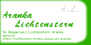 aranka lichtenstern business card